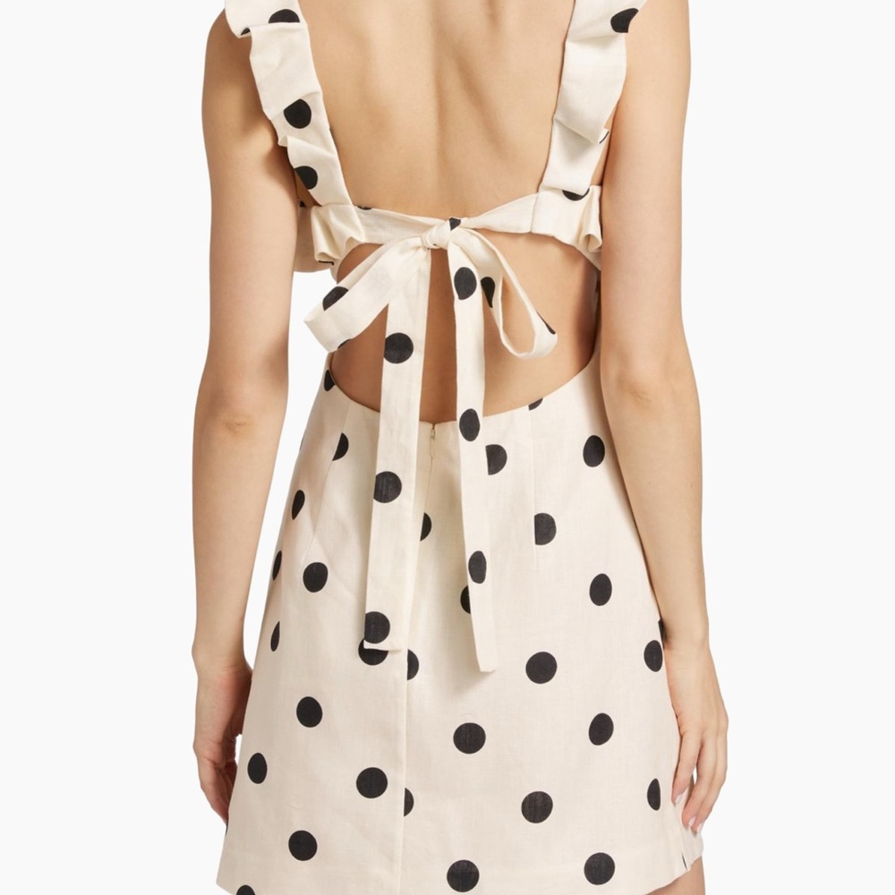 Zimmermann White Dress with Black Polka Dots - Picture 3 of 4